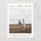 Trouwfoto Sla de datum Briefkaart in goud (Voorkant)