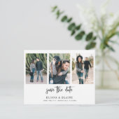 Trouwfoto Sla het Briefkaart van de datumaankondig (Staand voorkant)