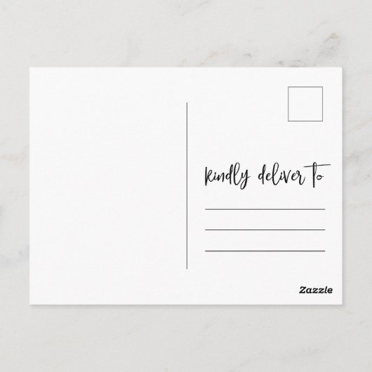 Trouwfoto Sla het Briefkaart van de datumaankondig (Achterkant)