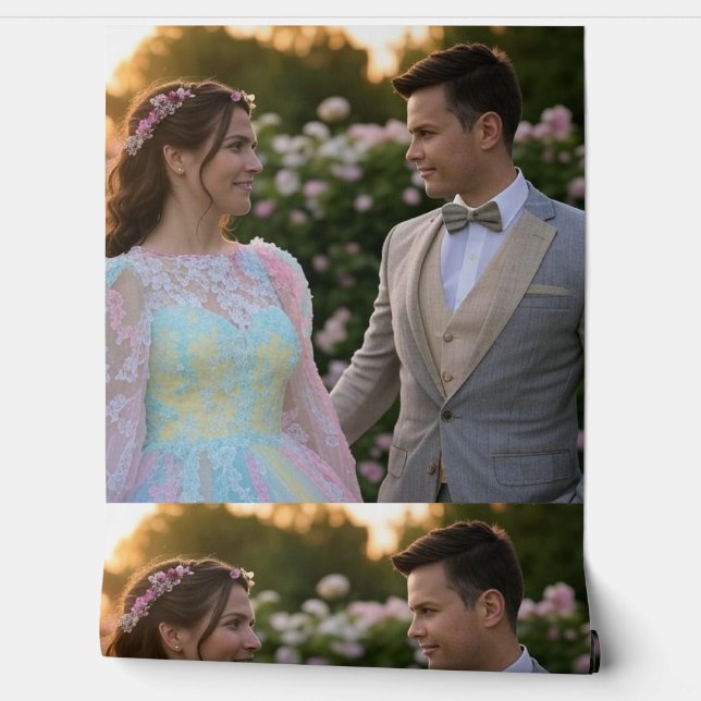 Trouwfoto toevoegen Aanpassen Behang (Afrollen)