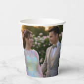 Trouwfoto toevoegen Aanpassen Papieren Bekers (Achterkant)