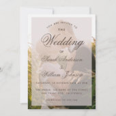 Trouwfoto Transparant Elegante Script Modern Kaart (Voorkant)