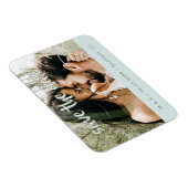 Trouwfoto Turquoise Save the Date Magneet (Rechterzijde)
