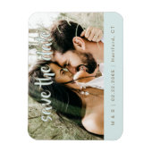 Trouwfoto Turquoise Save the Date Magneet (Verticaal)