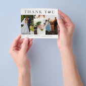 Trouwfoto typografie voor budget bruiloften bedank flyer (Hand)