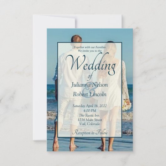 Trouwfoto uitnodiging (Voorkant)