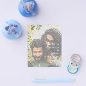 TROUWFOTO UITNODIGING Groene Tinten Goud LeahG Flyer (Enkel)