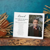 Trouwfoto Vader van de Bruidegom Herdenkings Plaqu Fotoplaat (Zijkant)