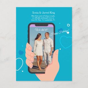 Trouwfoto Vakantie Ansichtkaart Feestdagenkaart