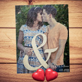 Trouwfoto van verloving, aangepast cadeau legpuzzel