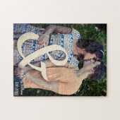 Trouwfoto van verloving, aangepast cadeau legpuzzel (Horizontaal)