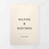  trouwfoto voor schrijfmachines drieluik uitnodiging (Cover)