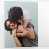  trouwfoto voor schrijfmachines drieluik uitnodiging (Binnenzijde eerst)