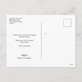 Trouwfoto Vrolijk en getrouwd Eerste Kerstmis Feestdagenkaart (Achterkant)