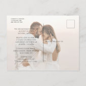 Trouwfoto Weggelopen Net Getrouwd Viering Aankondigingskaart (Achterkant)