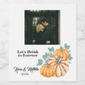 Trouwfoto Wijn Etiket (Enkel label)