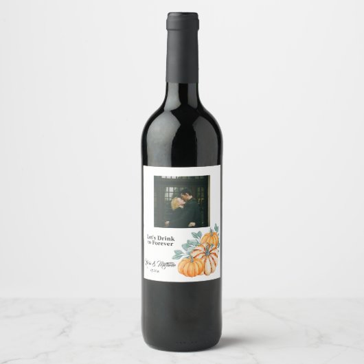 Trouwfoto Wijn Etiket (Voorkant)