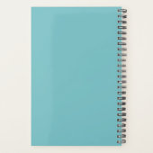 Trouwfoto witte elegante script aqua custom planner (Achterkant)