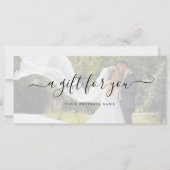 Trouwfoto Zakelijk Cadeaubon Elegant (Voorkant)