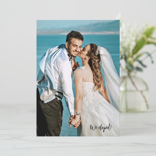 Trouwfoto Zeepaarden Happily Ever After  Kaart (Staand voorkant)