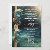 Trouwfoto Zeepaarden Happily Ever After  Kaart (Achterkant)