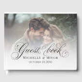 Trouwfoto zwart-wit kalligrafie gastenboek (Voorkant)