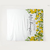 Trouwfotoachtergrond voor bruidsfeest Future Mrs L Wandkleed (Voorkant (horizontaal))