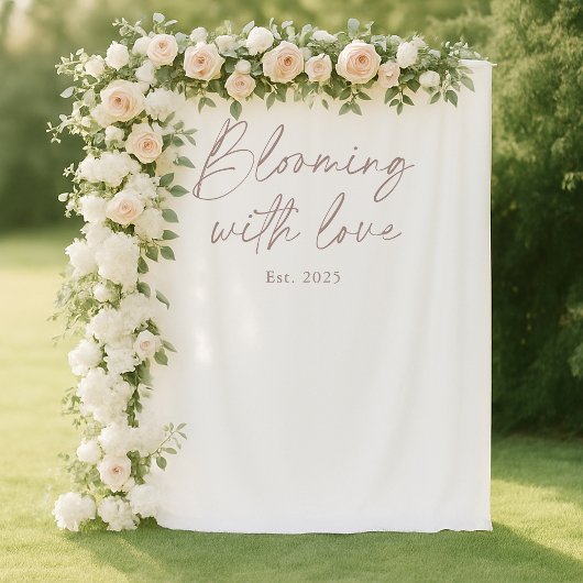Trouwfotobackdrop 'Twijlend in Liefde' Wandkleed