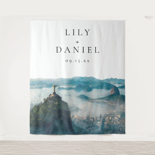 Trouwfotobehang Rio de Janeiro Wandkleed (Voorkant)