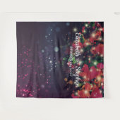 Trouwfotocabine Achtergrond Bloem Slinger Lichtjes Wandkleed (Voorkant (horizontaal))