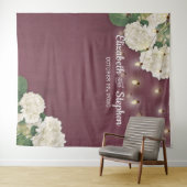 Trouwfotocabine Achtergrond Bloemen Slingerlichtje Wandkleed (In Situ (horizontaal))