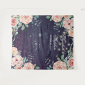 Trouwfotocabine-achtergrond Bloempaars glinsterend Wandkleed (Voorkant (horizontaal))