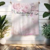Trouwfotocabine Achtergrond Boho Bloemen Veren Wandkleed