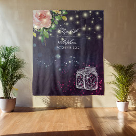 Trouwfotocabine Achtergrond Chic Bloemige Metselpo Wandkleed