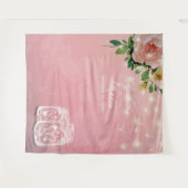 Trouwfotocabine-achtergrond Chic bloemmotief met m Wandkleed (Voorkant (horizontaal))