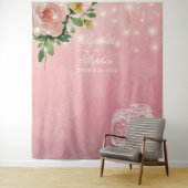 Trouwfotocabine-achtergrond Chic bloemmotief met m Wandkleed (In situ)