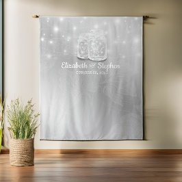 Trouwfotocabine Achtergrond Chic Metselwerkpotten  Wandkleed