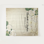 Trouwfotocabine Achtergrond Hydrangea Lichten hout Wandkleed (Voorkant (horizontaal))