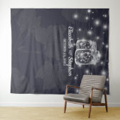 Trouwfotocabine-achtergrond Mason-bussen Lichten Wandkleed (In Situ (horizontaal))