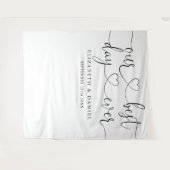 Trouwfotocabine Achtergrond met Hart Script - Best Wandkleed (Voorkant (horizontaal))
