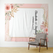 Trouwfotocabine Achtergrond Modern Elegante Bloem Wandkleed (In Situ (horizontaal))