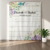 Trouwfotocabine Achtergrond Succulent Landelijke H Wandkleed
