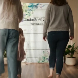 Trouwfotocabine Achtergrond Succulent Landelijke H Wandkleed