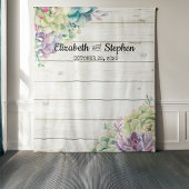 Trouwfotocabine Achtergrond Succulent Rustieke Hou Wandkleed