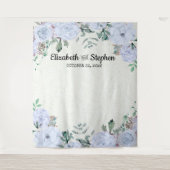 Trouwfotocabine Achtergrond Waterverf Bloemen Wandkleed (Voorkant)