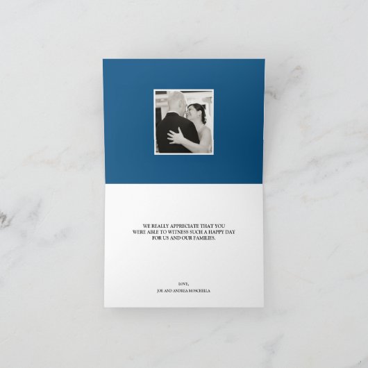 Trouwfotocollage - Bedankt (Binnen)