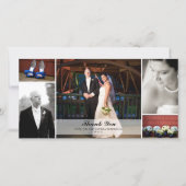 Trouwfotocollage - Dank u Bedankkaart (Voorkant)