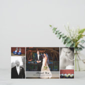 Trouwfotocollage - Dank u Bedankkaart (Staand voorkant)