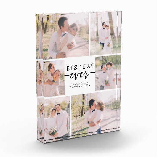 Trouwfotocollage Fotoblok (Links)