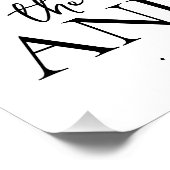 Trouwfotocollage met monogram perfect poster (Hoek)